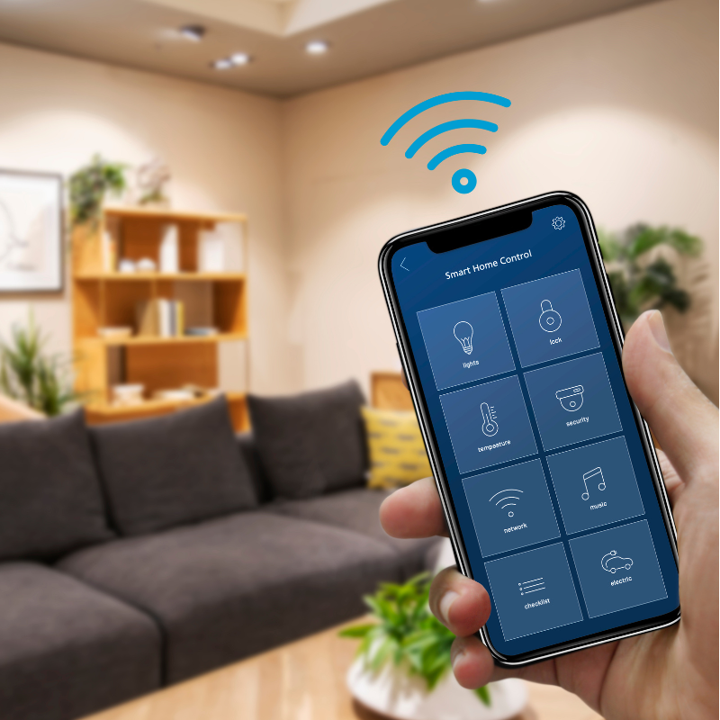 Giao diện ứng dụng smartphone điều khiển kết nối wifi cho công tắc thông minh