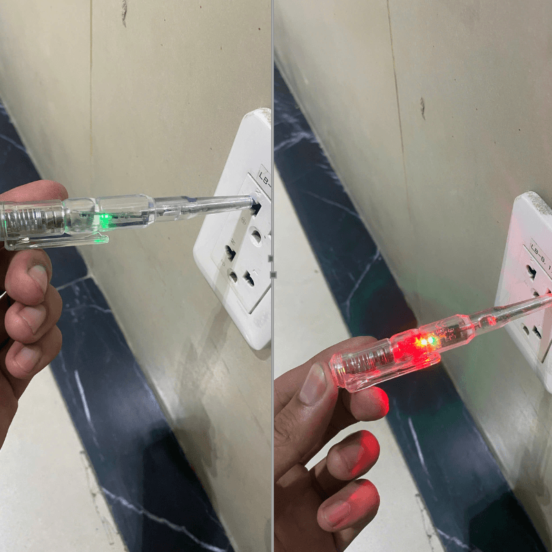 Hướng dẫn cách phân biệt dây nóng dây nguội chuẩn kỹ thuật cho người mới Cách xác định dây nóng L đèn đỏ và dây nguội N đèn xanh bằng bút thử điện thông minh
