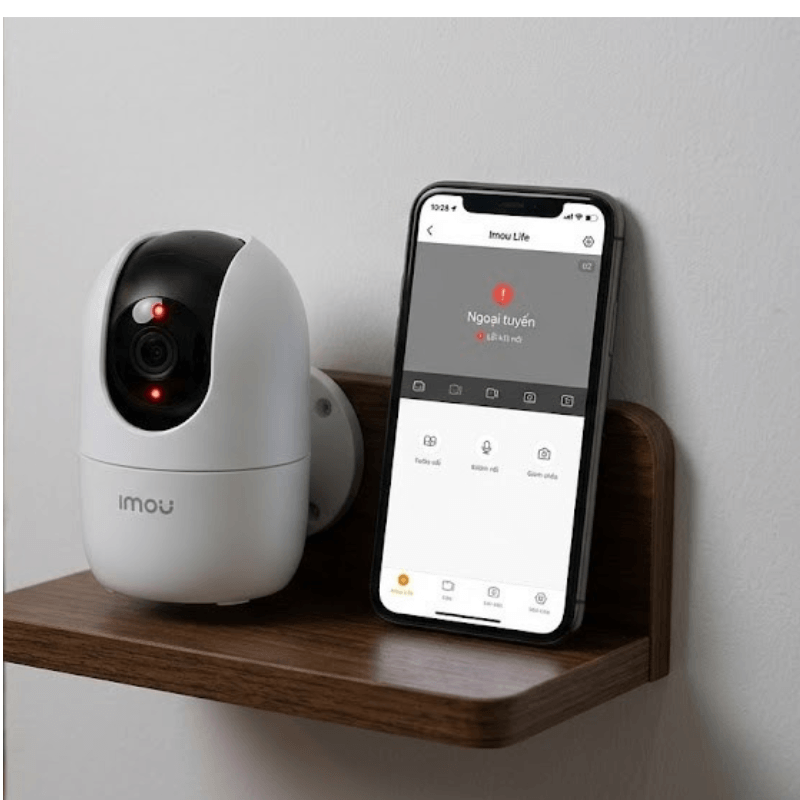Camera Imou báo lỗi ngoại tuyến và hiện đèn đỏ trên ứng dụng Imou Life